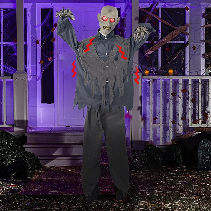 New Halloween Large Zombie Swing Ghost Induction Electric Lighting Sound Sound Control Adjustable