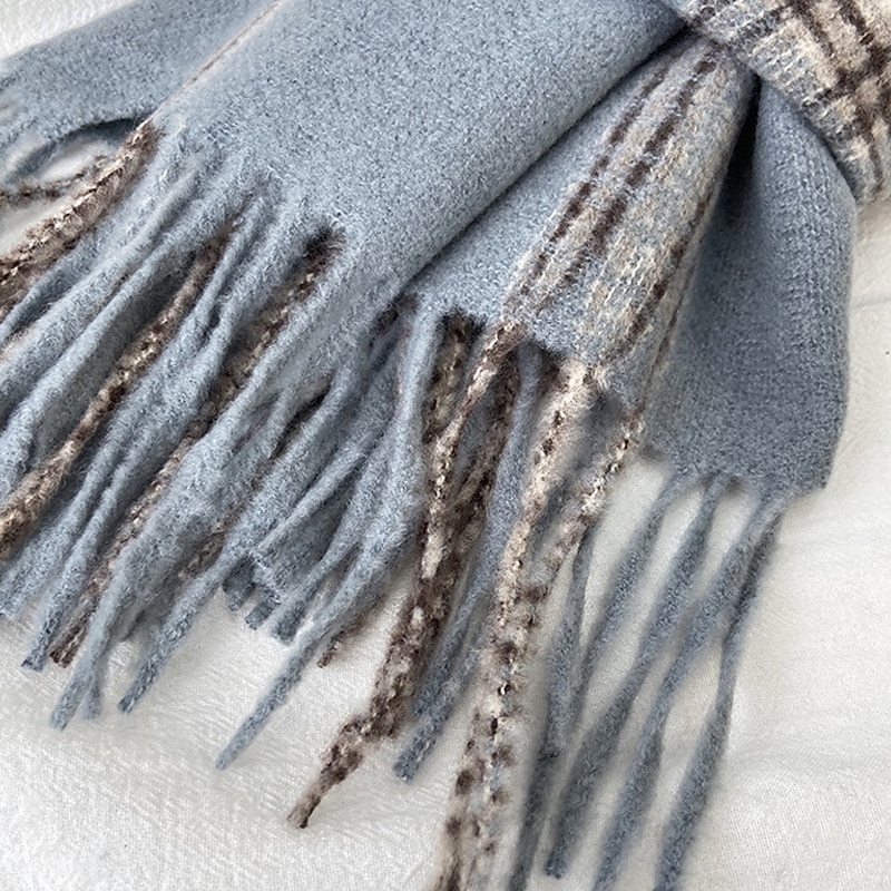 Women's Rectangle Scarf Women's Shawls & Wraps Street Daily Date Camel Black Yellow Scarf Plaid4