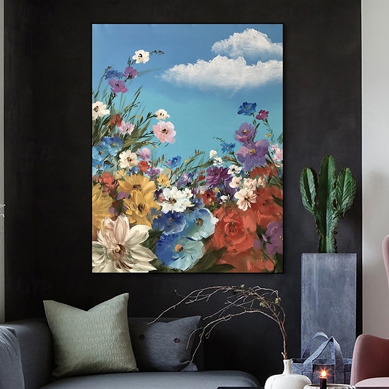 Handmade Oil Painting Canvas Wall Art Decoration Modern Spring Healing Department Flower Scenery for Home Decor Rolled Frameless Unstretched Painting3
