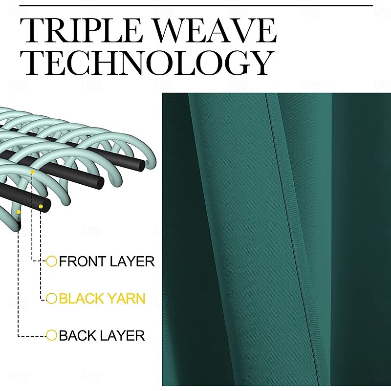 Curtain Drapes High-Density Blackout Curtain Panel  Precision Woven Thermal Insulated Drapes for Living Room & Bedroom, Light Blocking Window Treatment, Premium Quality3