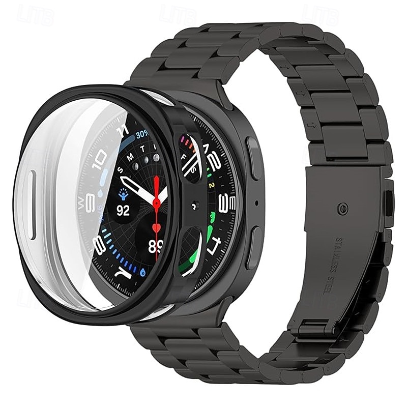 Watch Band for Samsung Galaxy Watch 8 40/44mm Watch 8 Classic 46mm Watch Ultra 47mm Stainless Steel Replacement  Strap Stainless Steel Buckle Sport Band Business Band Wristband2