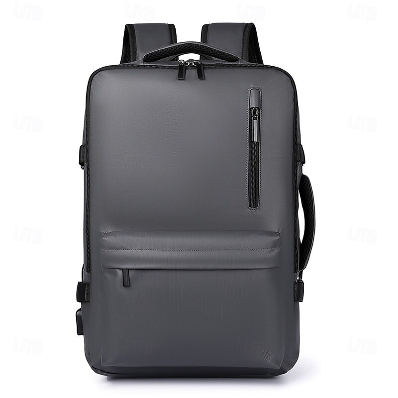 Men's Slim Black Laptop Backpack – Waterproof Business Travel Bookbag for Work, Office & College Commute3