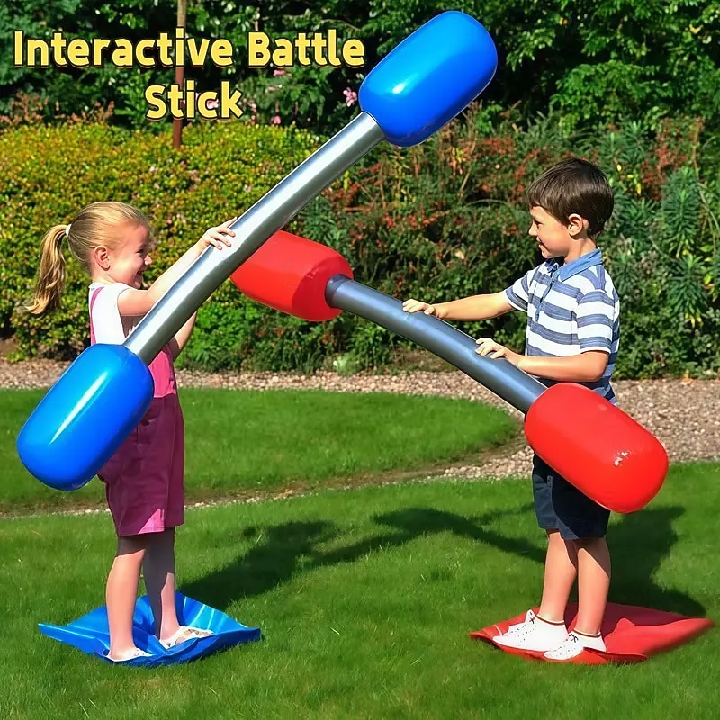 1 Set of Inflatable Sticks With Cushions Suitable for Lawn Games Interactive Outdoor Party Games Fun and Safe Perfect Family Gift for Parent-child Interactive Game Props.