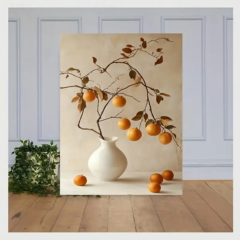 Modern Frameless Canvas Art Poster Vase Painting For Living Room And Bedroom Decoration Without Frame