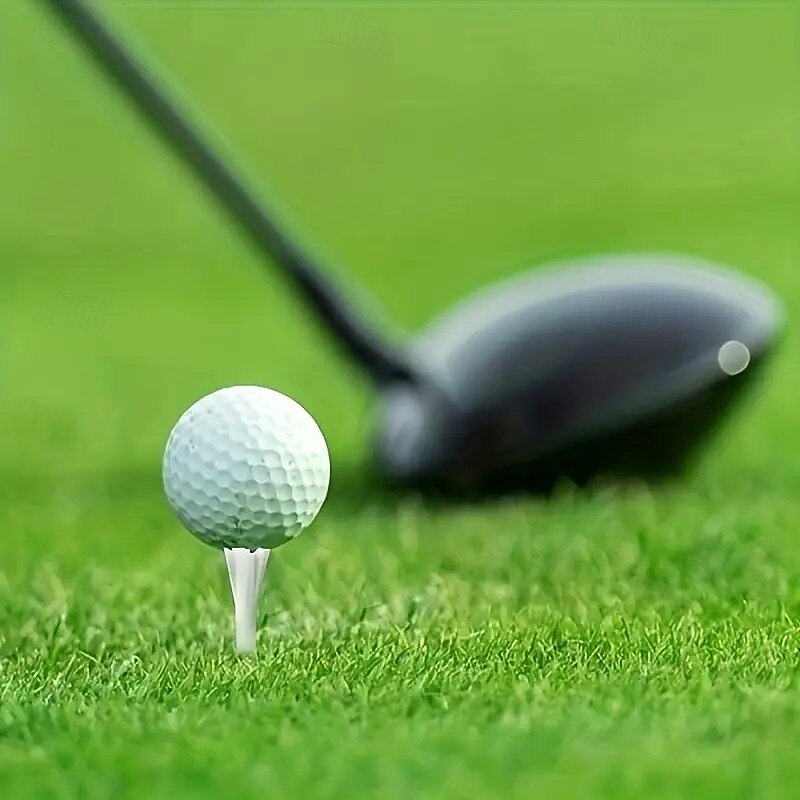 50-Pack White Plastic Golf Tees, 1.5-Inch Durable Reinforced Fork Design for Stable Insertion in Hard and Turf Surfaces, Suitable for Irons, Hybrids, and Fairway Woods, Bulk Golf Accessories for Home Practice and Driving Range Use4