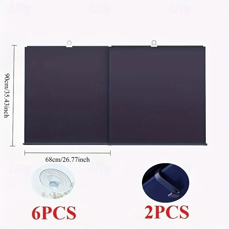 2pcs Automatic Roll-Up Sunshade for Car Windshield Retractable Windshield Sun Shade Large Auto Visors Sunshade Fits Windshields with Suction Cups Suitable for All Vehicles4