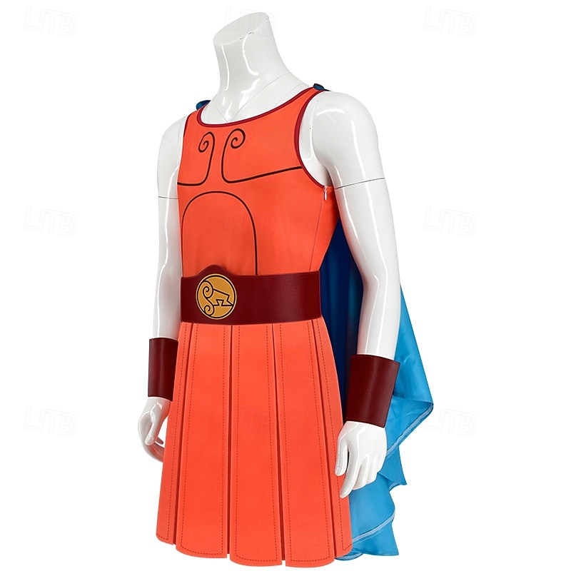 Fairy Tale Superhero Hercules Cosplay Costume Storybook Characters Movie Cosplay for Men's Boys' Kid's Adults' Halloween Carnival World Book Day Performance Educational Dress Up School Event Dress Up3