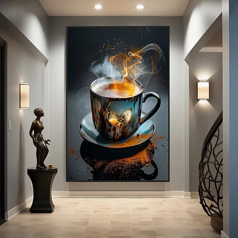 Modern Coffee Made With Love Canvas Poster Frameless Wall Art Suitable For Bedroom And Living Room Decoration4