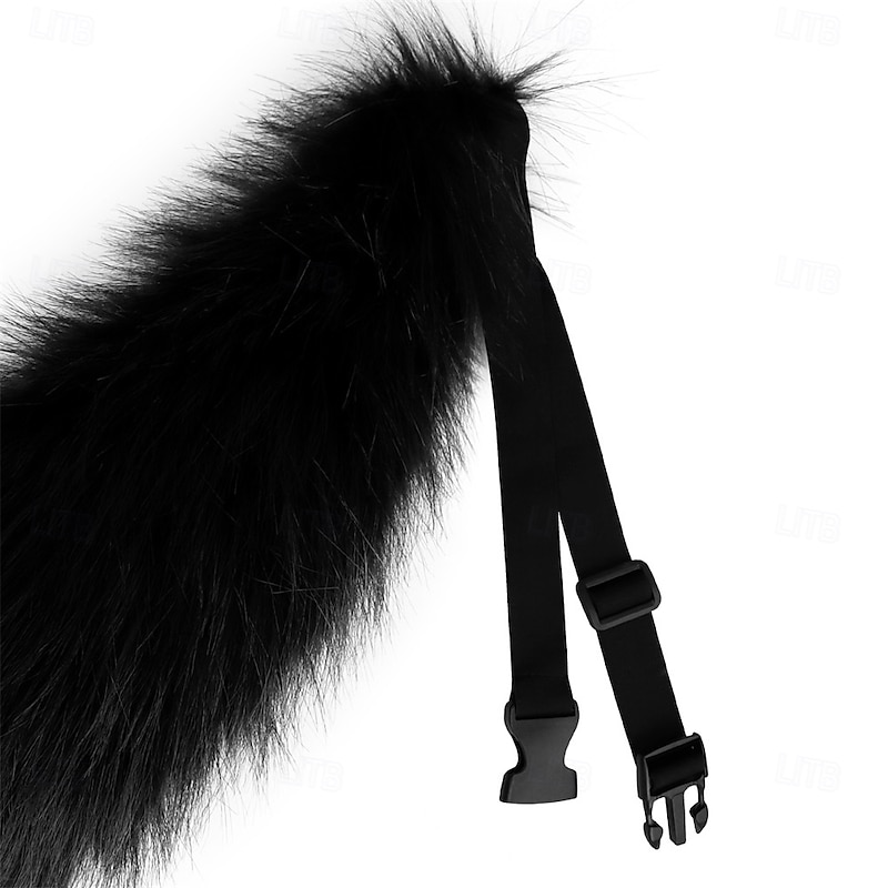 Furry Fox Ears Headband and Tail Set – Realistic Animal Ears and Tail Cosplay Accessories for Halloween, Party, Convention, and Performance4