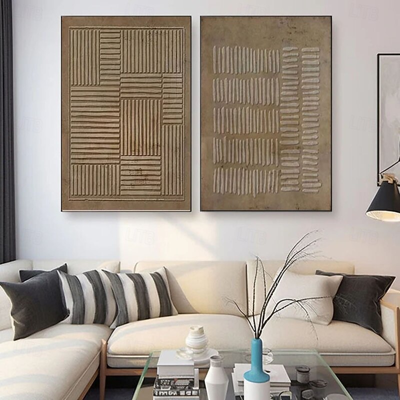 Brown oil painting handmade Wall Art Set of 3 Abstract Painting on Canvas hand painted Texture mordern painting Wall Art Modern Abstract painting Wall Art Wal Decor