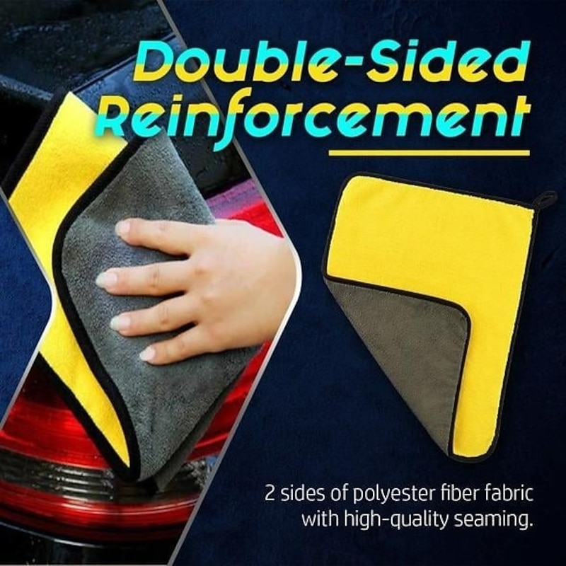 Quick Drying Car Microfiber Cleaning Towel Extra Thick Super Absorbent Soft Washcloth for Auto Detailing Interior Drying Polishing and Scratch-Free Cleaning4