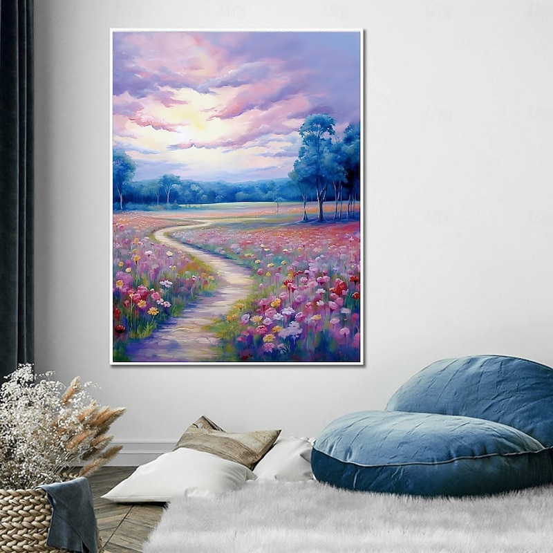 Handmate Oil PaintingCanvasWall Art DecorationAbstract Knife PaintingLandscape Countrysidefor Home Decor Rolled Frameless Unstretched Painting
