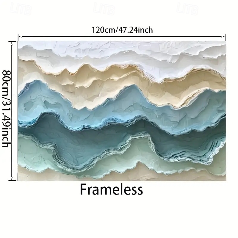 Modern Abstract Canvas Art Frameless Living Room And Bedroom Wall Decoration White3