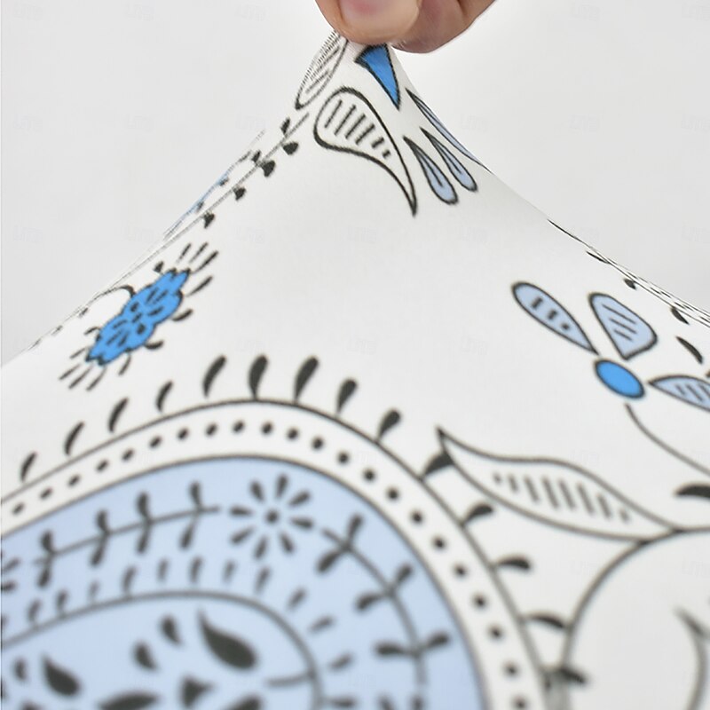 Club Chair Cover Striped Plants Geometric Printed Polyester Slipcovers4