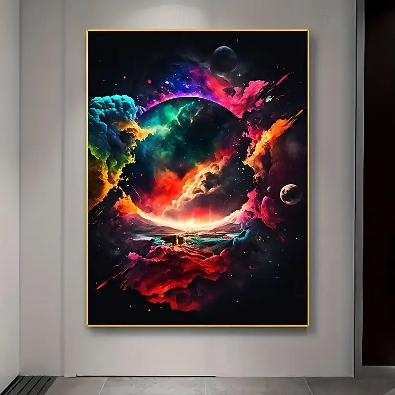 Colorful Universe Canvas Poster Frameless Modern Art For Bedroom And Living Room Decoration Frameless Painted4