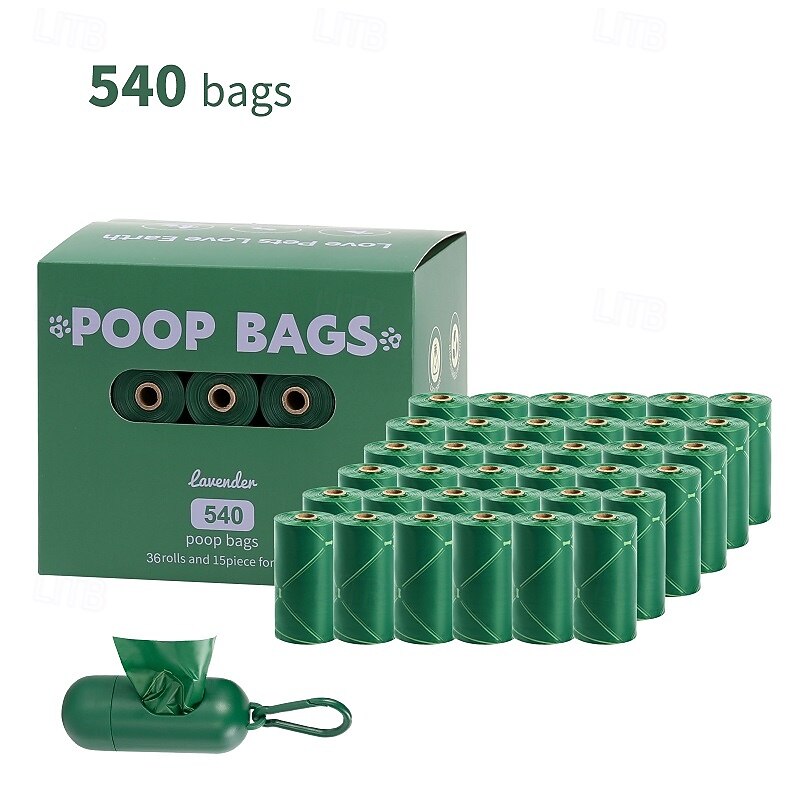 New Environmentally Friendly Recyclable Dog Poop Bag Portable Storage Bag With Hands-Free Clip Pet Waste Bag 36 Rolls4