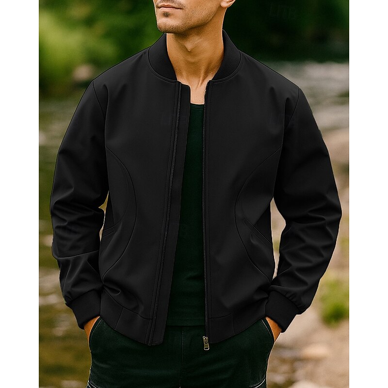 Men's Windbreaker Hiking Jacket rain coat Outdoor Waterproof Windproof Lightweight Hiking Outfits Hiking Clothes Spring Autumn / Fall Top Camping / Hiking / Caving Running Black Green Khaki4