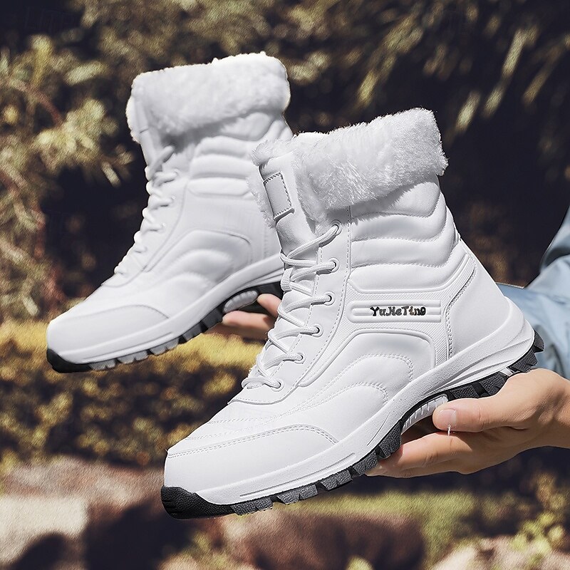 Men's Insulated Snow Boots with Faux Fur Lining, Waterproof Winter Boots for Outdoor Snow Sports & Cold Weather Walking4