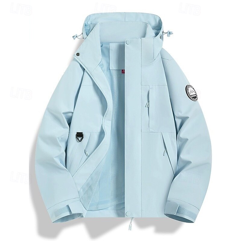 Women's Windbreaker Softshell Jacket Hiking Jacket Outdoor Waterproof Windproof Hiking Outfits Hiking Clothes Spring Autumn / Fall Top Camping / Hiking / Caving Running Solid Color Pink Blue Orange4