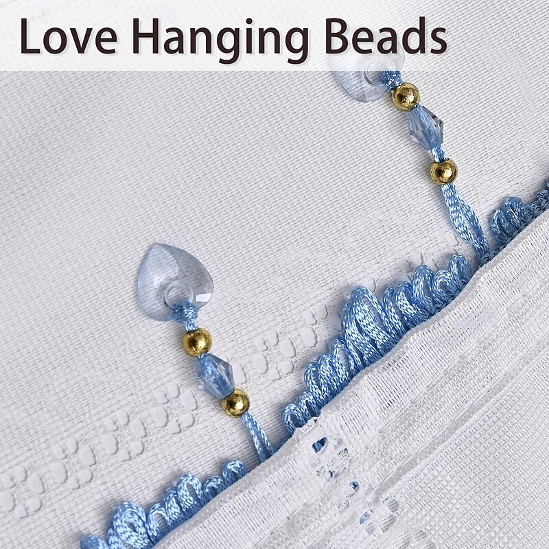 Curtain Drapes French Style Lace Trim Grommet Short Curtains  Blackout Kitchen & Small Window Divider Drapes2