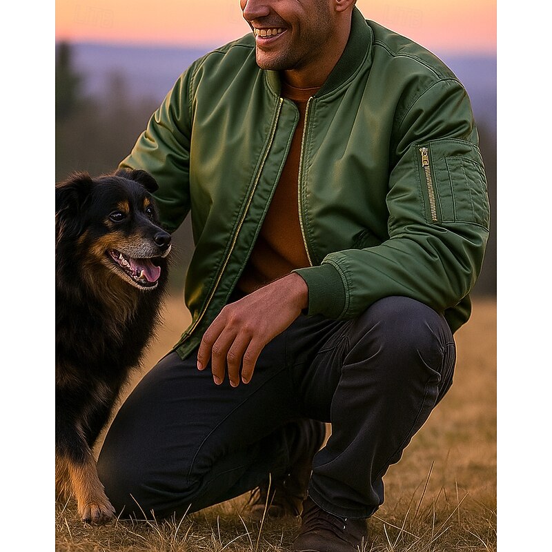 Men's Hiking Jacket Outdoor Thermal Windproof Warm Hiking Outfits Hiking Clothes Spring Autumn / Fall Jacket Tennis Golf Running Solid Color Black Army Green Blue