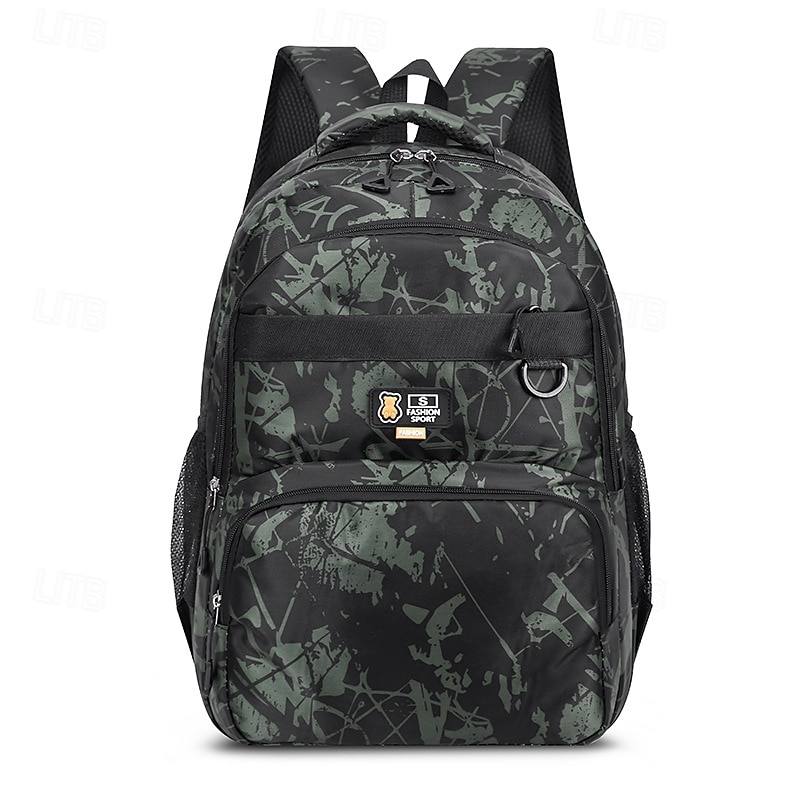 Boys' Camouflage Graffiti School Backpack – Lightweight Large Capacity Bookbag for Middle & High School Students3