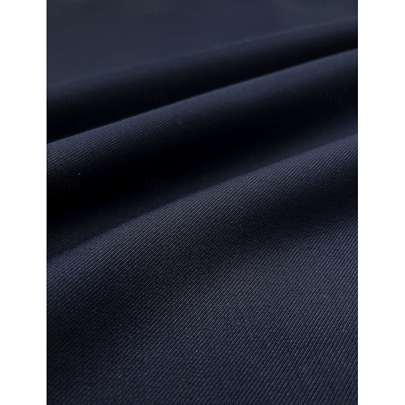 Men's Blazer Jacket Shawl Collar Fashion Party Solid Colored Blazer Navy Blue Standard Fit Single Breasted Two-buttons2