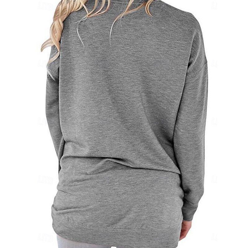 Women's T Shirt Plain Stylish Classic Modern Short Sleeve Crew Neck Regular Tops Daily Weekend Pocket Red Blue Purple Gray Summer Spring Fall2