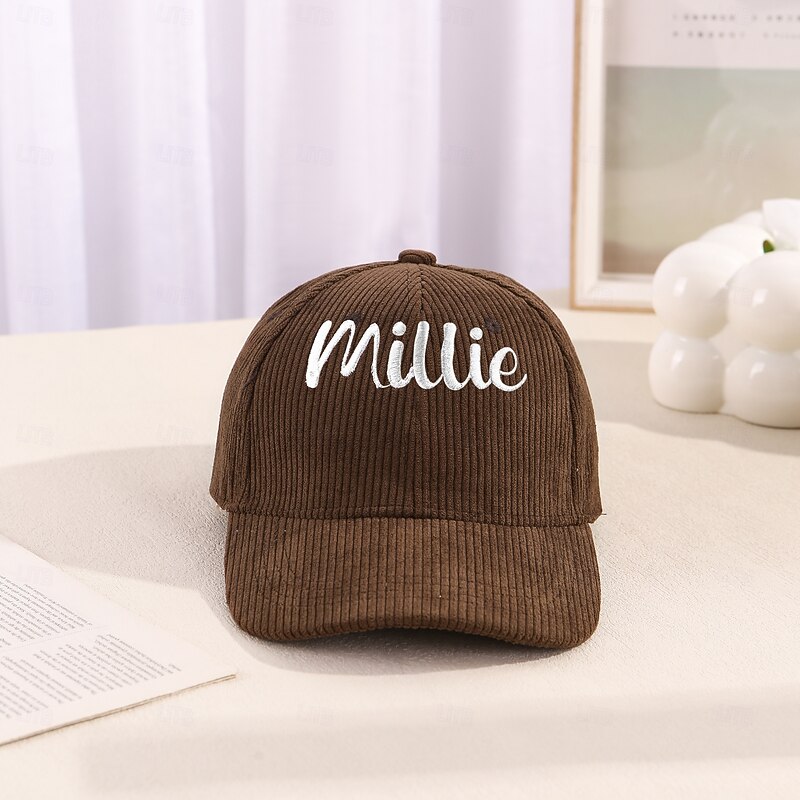 Personalized Name Embroidered Hat Custom Gift, Unisex Adjustable Baseball Cap, Everyday Casual Style for Valentine's Day, Christmas, Birthday, Family Friends Couples2