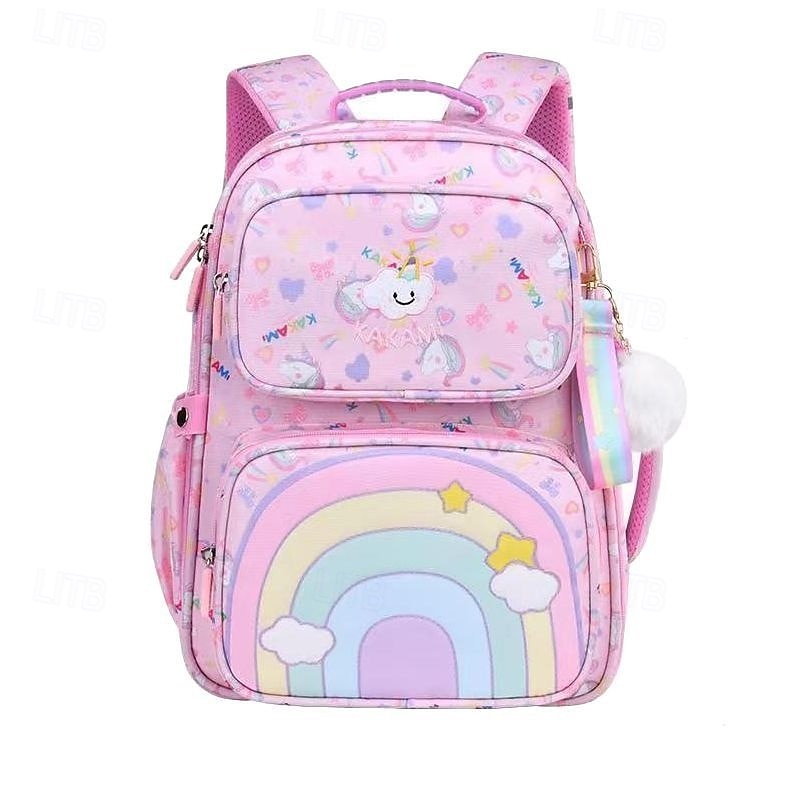 Girls Rainbow Unicorn Backpack with Large Capacity – Lightweight Waterproof School Bag for Elementary Students, Ideal for Daily Use and Travel3