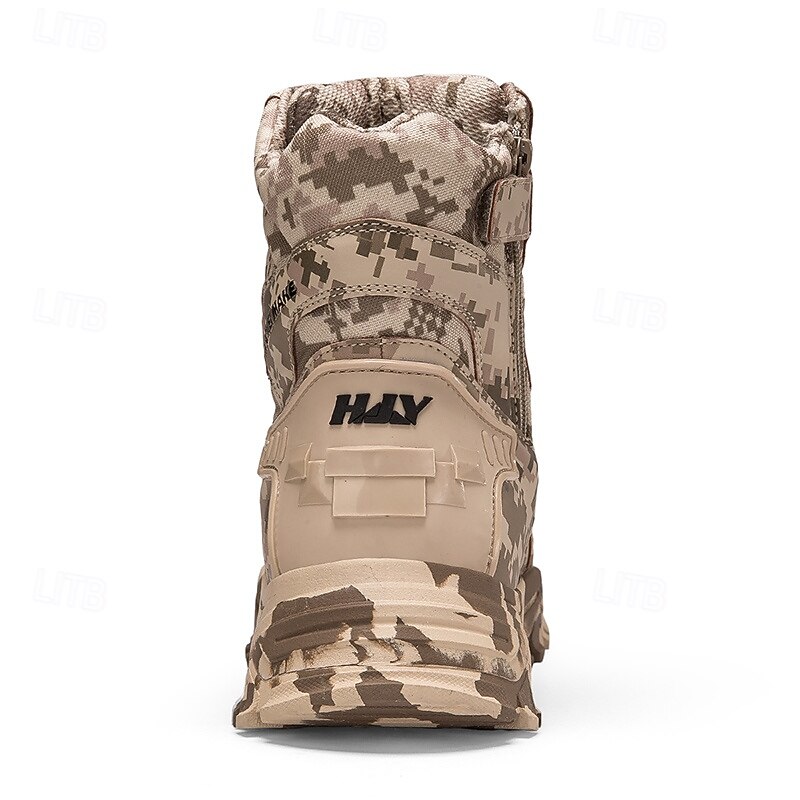 Men's Desert Camouflage Tactical Boots with Rugged Sole, Lightweight Army Combat Footwear for Hunting & Military Training4