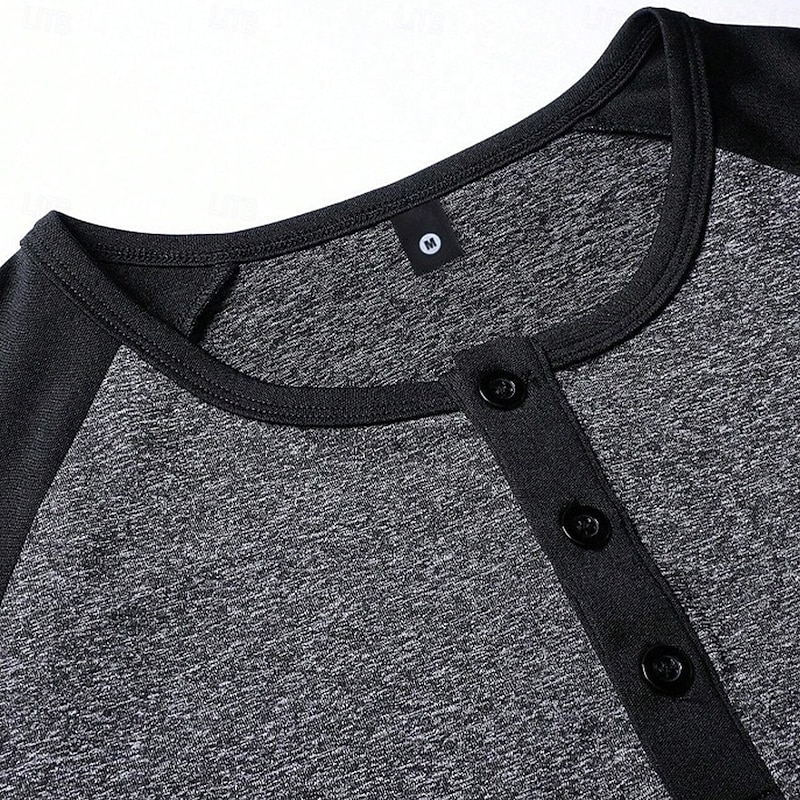 Men's Henley Shirt Tee Top Short Sleeve Solid / Plain Color Casual Casual / Sporty Color Block Raglan Sleeves Crewneck Henley Sports & Outdoor Casual Sports Summer All Seasons White+Black Yellow4