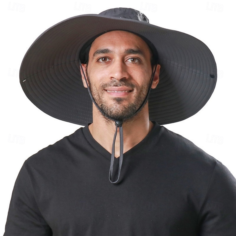 Sun Hat Fishing Hat Fisherman Hat Camping Hat Sunscreen Quick Dry Lightweight Summer Spring Autumn / Fall Drawstring Mesh Wide Brim Men's Hunting Activity4