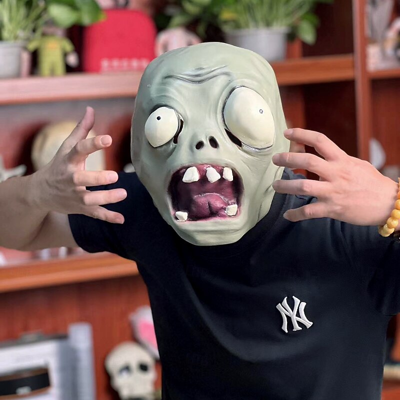 Zombie Halloween Mask Plants vs Zombies Horror Scary Full Face Adults' Men's Women's Unisex Halloween Performance Party Easy Halloween Costumes Dress Up3