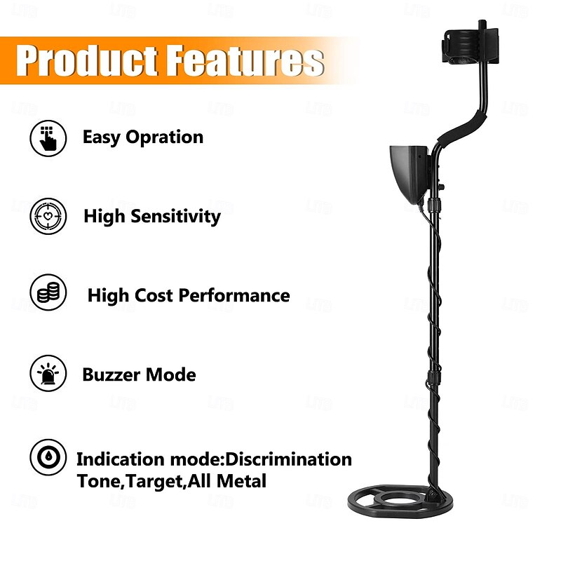 MD920 Underground Metal Detector Treasure Finder Gold Digger with 3.5mm Earphone Jack Waterproof Treasure Metal Detector2