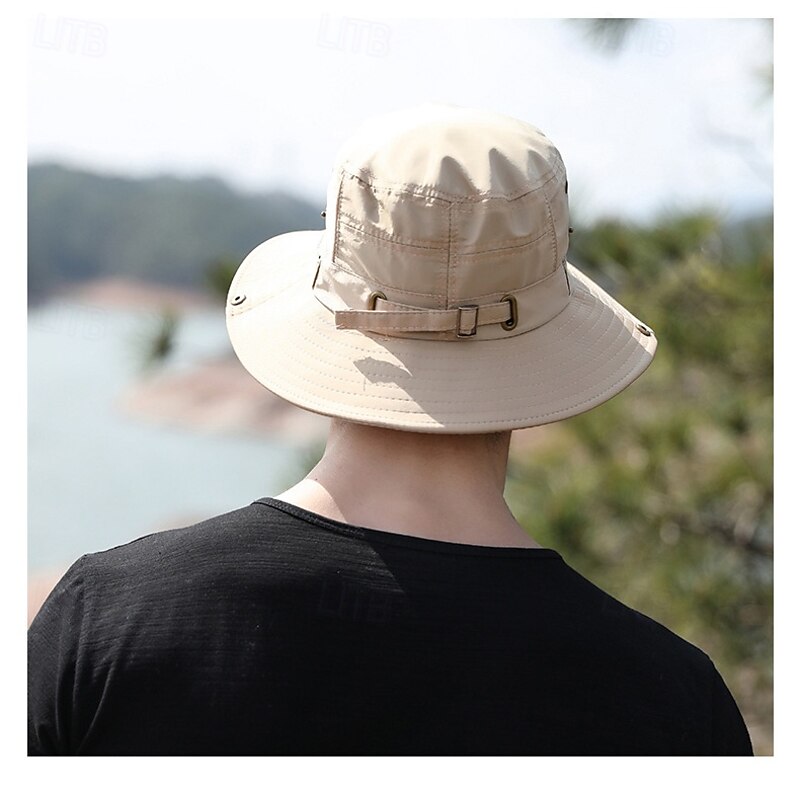 Fisherman Hat Hiking Hat Camping Hat Quick Dry Comfortable Breathable Summer Spring Autumn / Fall Drawstring Men's Women's Fishing Activity2