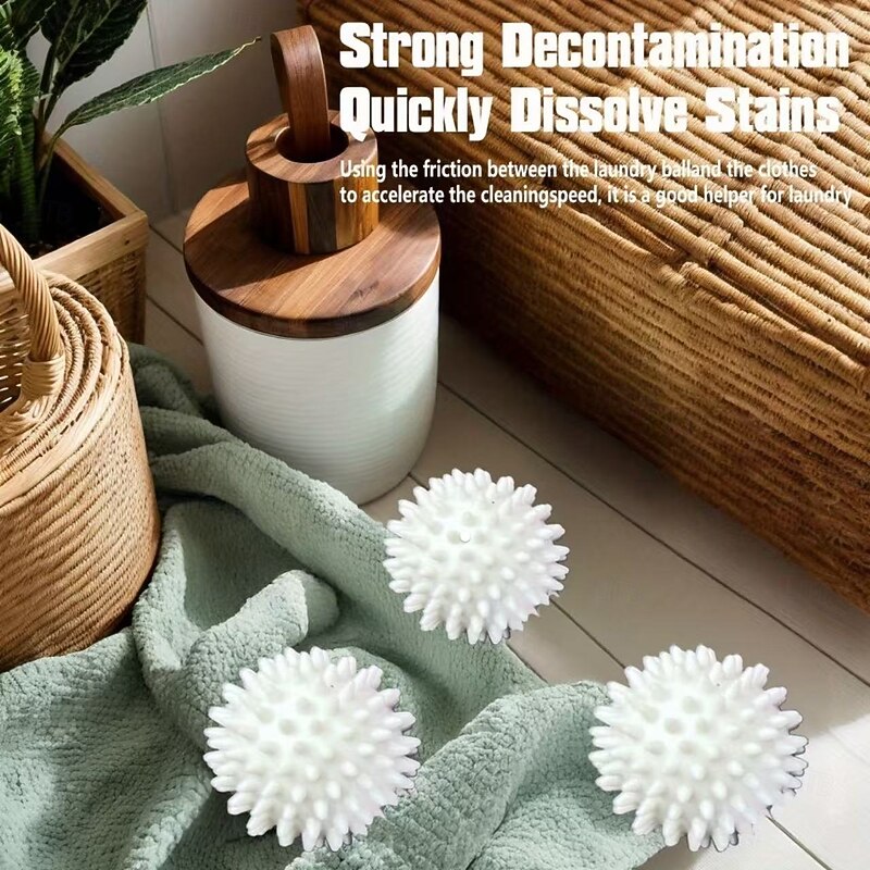 12 Pack Reusable Magic Laundry Balls, Fabric Softener Alternative, Anti-Tangle and Dirt Removal Durable Laundry Balls, White/Blue/Purple, Enhanced Water Vortex for Gentle Fabric Care2