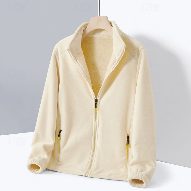 Women's Hiking Jacket Fleece Jacket Thermal Jacket Winter Outdoor Thermal Warm Top White Pink Dark Purple Purple