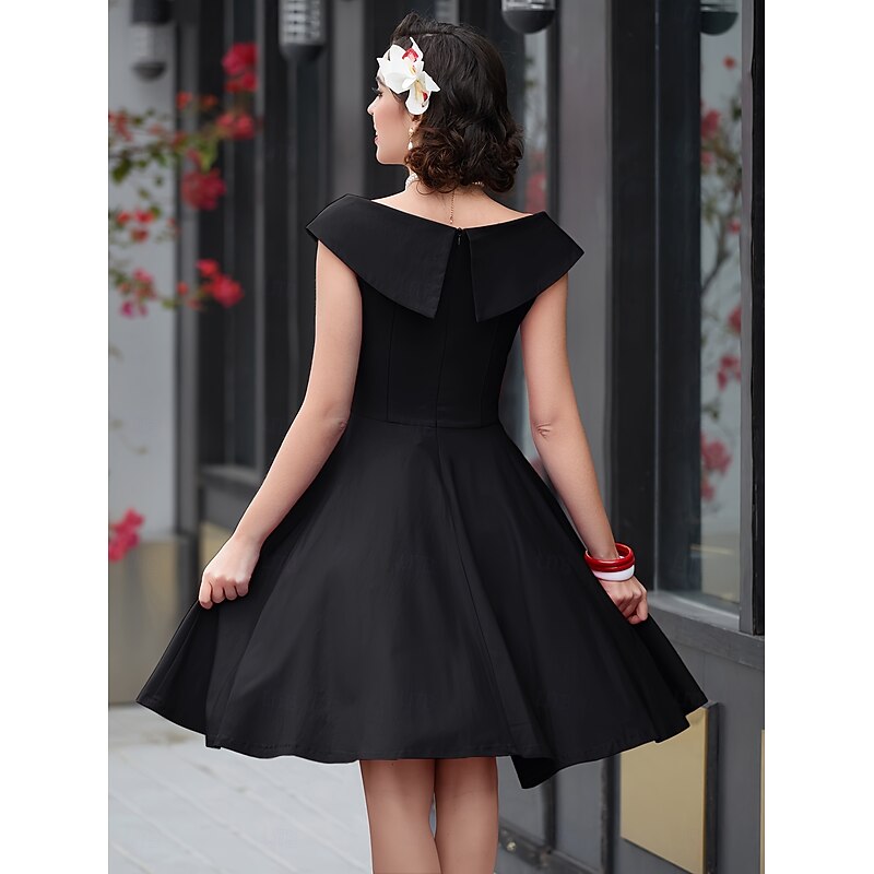 1950s Cocktail Dress Vintage Dress Dress Flare Dress Off Shoulder Fancy Dress Women's Masquerade Party / Evening Bachelorette Party Adults' Dress Homecoming Dresses4
