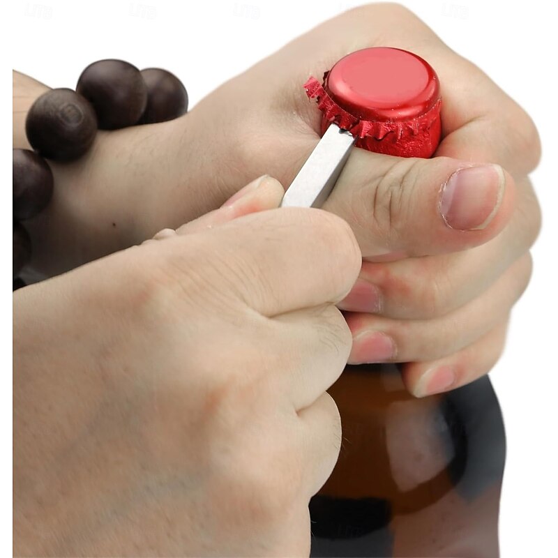 Stainless Steel Pry Bar Compact Multitool Pocket EDC with Ergonomic Grip Dual-Function Sharp Edge & Flat End for Survival, Camping, Everyday Carry2