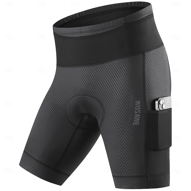 WOSAWE Bicycle cycling shorts high elastic tight breathable cycling clothing cycling trousers two side pockets cycling clothing BD161