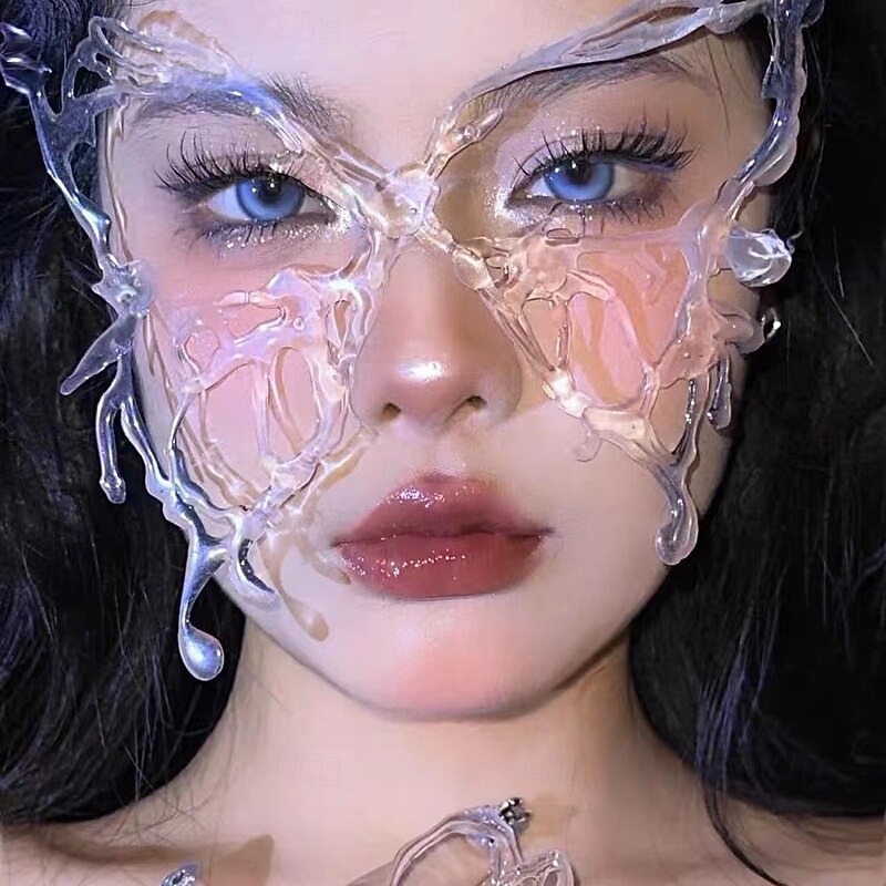 3D Print Butterfly Mask Fantasy Half Face Mask Elf Style Adults' Women's Halloween Carnival Performance Party Masquerade Easy Halloween Costumes Dress Up3
