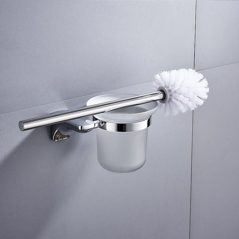 Toilet Brush Holder New Design / Creative Contemporary / Modern Stainless Steel / Zinc Alloy / Metal 1pc - Bathroom Wall Mounted2
