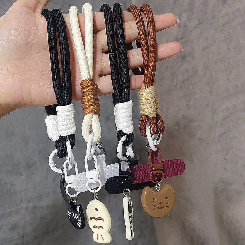 New Fashion Cat Fish Bone Pendant Hanging Rope Short Wrist Braided Rope Tourist Mountaineering Hand Rope2