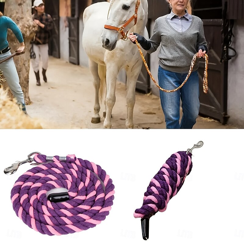 Durable Horse Rope with Hook - Thickly Woven Universal Equestrian Equipment for Riding Horses 1pc3