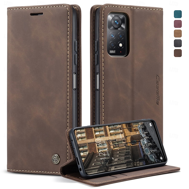 Phone Case For Xiaomi Universal Wallet Case Flip Cover Kickstand Shockproof TPU PU Leather