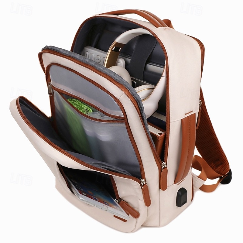 Men's Modern Laptop Backpack with USB Charging Port – Stylish Business and Travel Bag with Large Capacity for Work and University Use3