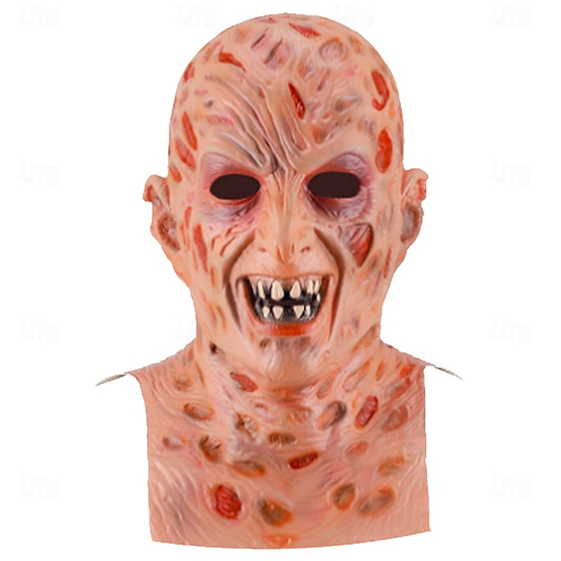 Freddy Krueger Halloween Mask A Nightmare on Elm Street Horror Scary Costume Full Head Adults' Men's Halloween Carnival Performance Party Easy Halloween Costumes Dress Up