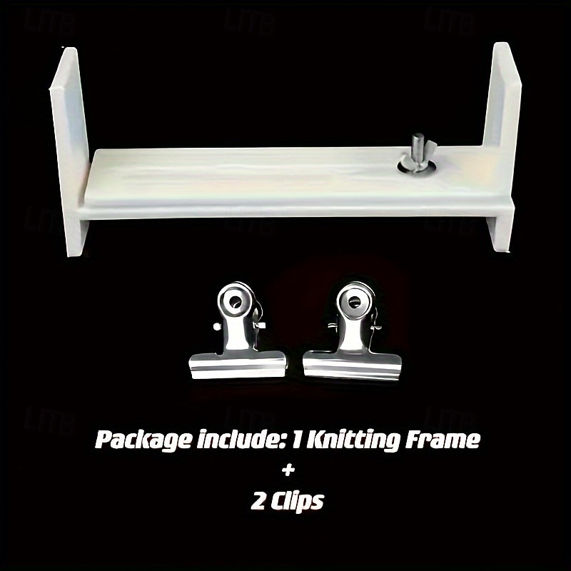 1pc Creative Rope Braiding Tool  Hand-Knitted Plastic Jig  Plastic  With Two Clips Rack DIY Handcraft Jewelry Making Fixing  Jewelry Making  Professional Practical Tool3