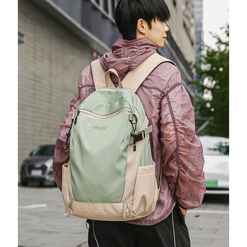 Unisex Colorblock Backpack for School and Travel – Lightweight Waterproof Daypack for College Students, Commuters, or Outdoor Use3